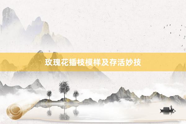 玫瑰花插枝模样及存活妙技